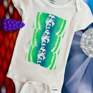 ⚡️JIMI HENDRIX purple haze guitar rocker graffiti baby onesies unisex 3M